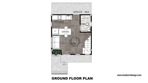 House Design with Loft 5 m x5 m - LHD-001 (floor plan, pdf, Autocad & Sketchup files) - Moskarn ...