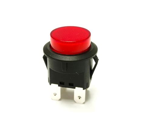 Кнопка с подсветкой Б/Ф 12В 25А d=20мм PBS2-8A 4c - PBS2-8A 4c