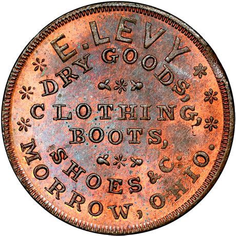 Civilwartokens Oh B A R Ngc Ms Rb Morrow Ohio Civil War Token