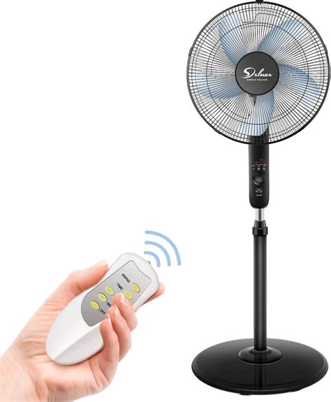 Simple Deluxe Oscillating Inch Speed Pedestal Stand Fan With