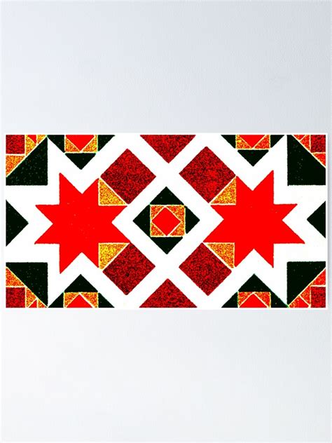 "Red Square White Outline Patterns" Poster for Sale by RyanCaudell ...