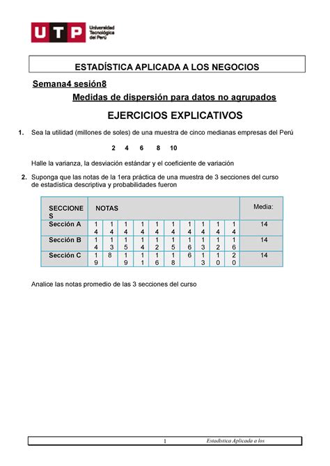 S S Resolver Ejercicios Estad Stica Aplicada A Los Medidas De