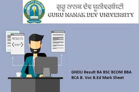 GNDU Result 2024 BA BSC BCOM BBA BCA B Voc B Ed 2nd 4th 6th Sem Mark Sheet