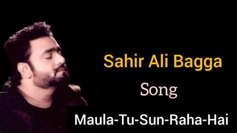 Maula Tu Sun Raha Hai So Beautiful Song 🎶by Sahir Ali Bagga