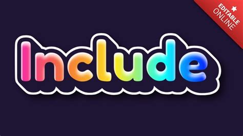 include rainbow  text effect generator