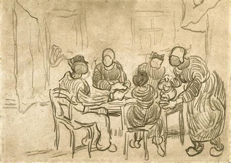 Sketch of the Painting "The Potato Eaters", 1890 - Vincent van Gogh ...