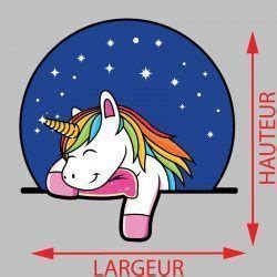 Sticker Mural Licorne Qui Dort Autocollant Licorne Qui Dort