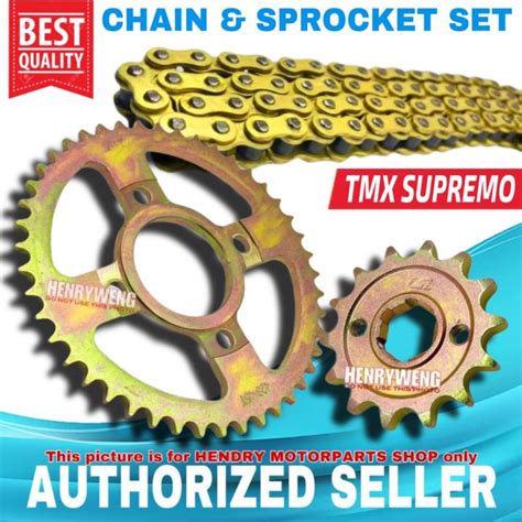 Csl Gold Chain And Sprocket Set For Honda Tmx Supremo Motorcycle