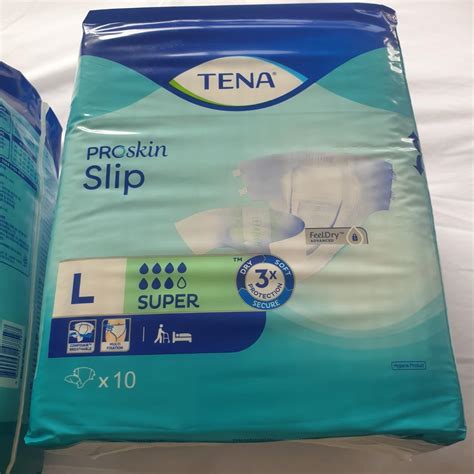 Tena Proskin Slip Super Maxi Diapers L Size Health Nutrition