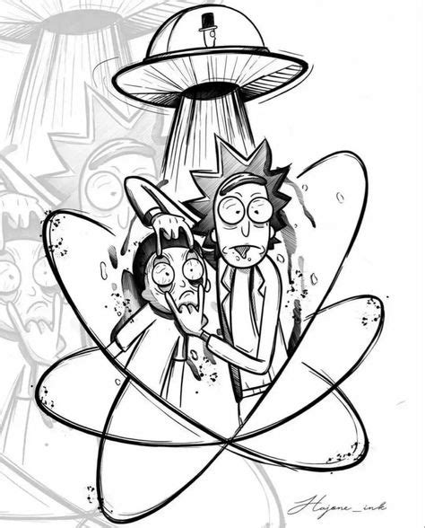 Tatuaje Rick And Morty Rick And Morty Tattoo Rick And Morty Drawing