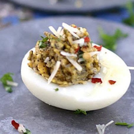 Pesto Deviled Eggs Recipe - (4.8/5)