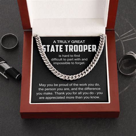 State Trooper Necklace T For State Trooper Thank You State Trooper