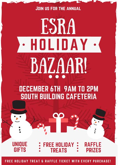Holiday Shopping Bazaar Flyer Usda Employee Services And Recreation