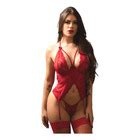 Lingerie Espartilho Em Renda Meia Arrastão Moda Luxo Parcelamento sem juros