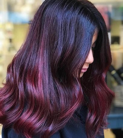 Dark Cherry Hair Ombre