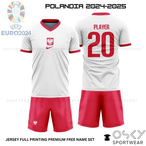 Jual JERSEY BOLA POLANDIA EURO 2024 2025 FULL PRINTING PREMIUM GRATIS