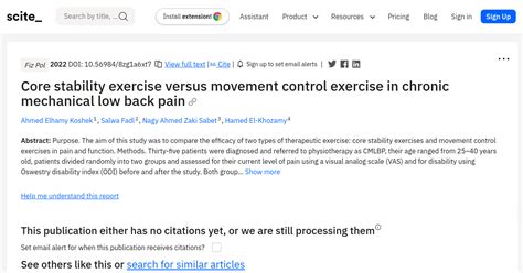 Core stability exercise versus movement control exercise in chronic ...