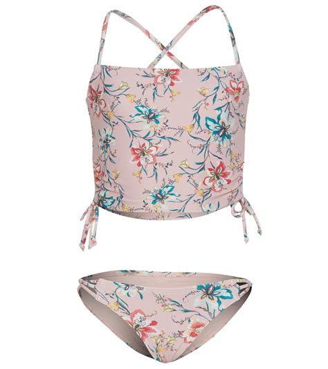 Oneill Girls Sydney Floral Cinch Tankini Swim Set Little Kid Big