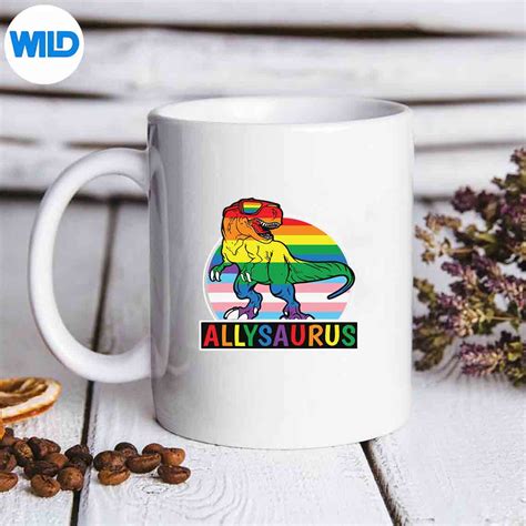 LGBT SVG Lgbt Dinosaur T Rex Gay Pride Dino Allysaurus Rainbow SVG WildSvg