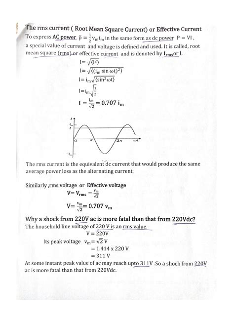 Solution Alternating Current Study Note Studypool