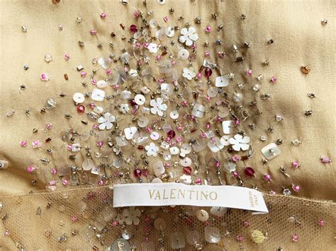 Vintage Valentino F W Runway Nude Sexy Sheer Fully Embellished Dress Gown For Sale At StDibs