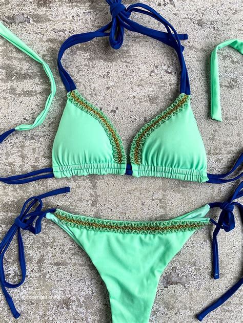 Semi String Bikini Mint Van Mystical Swimwear Maat Broekje L Maat Topje S