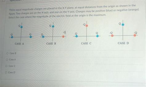 Solved Three equal magnitude charges are placed in the X-Y | Chegg.com