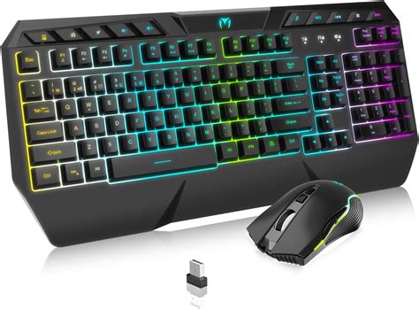 Amazon Wireless Gaming Keyboard And Mouse Combo Rgb Backlit