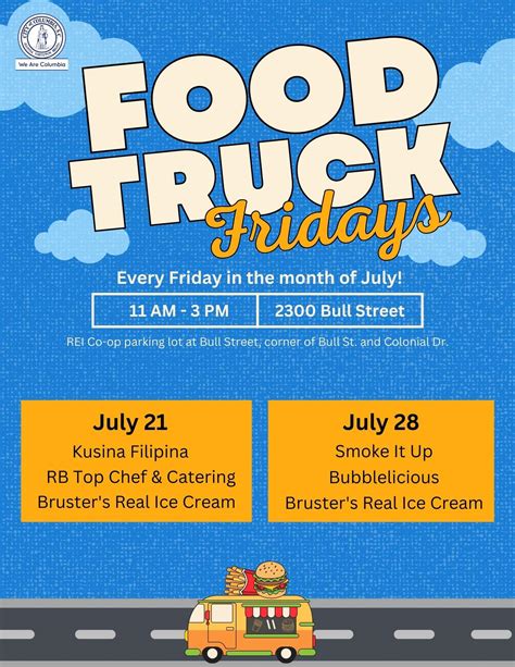 Sizzling into July with Food Truck Fridays - City of Columbia, Columbia SC