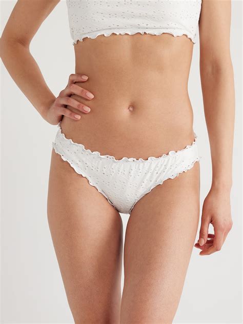 No Boundaries Juniors Cheeky Eyelet Bikini Swim Bottoms White Sizes