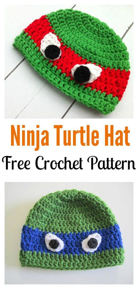 Crochet Ninja Turtle Patterns Crochet Ninja Turtle Crochet Beanie