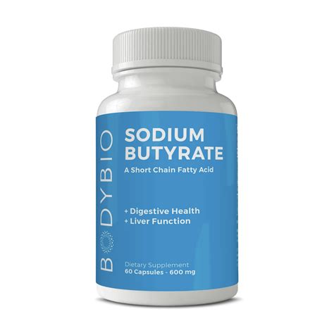 BodyBio Sodium Butyrate - 100 caps - Nourishme Organics