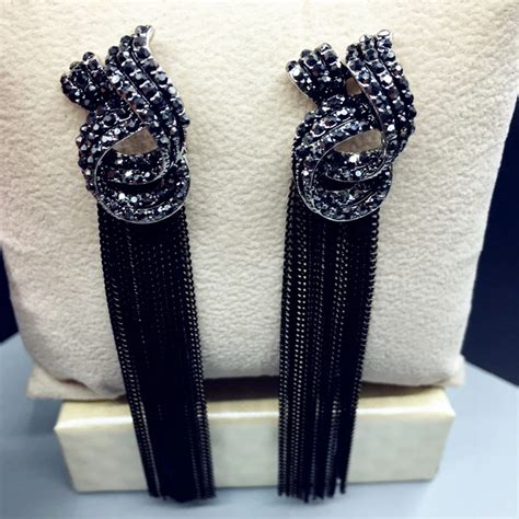 Распродажа Роскошные Стразы Винтажные серьги-кисточки Висячие серьги ...