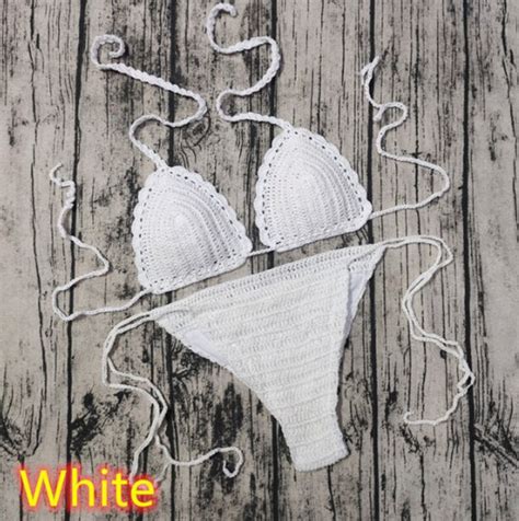 Piece Set Crochet Swim Top Bottom Bikini Women Swimwear Etsy Australia