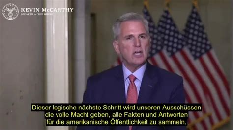 Formelles Amtsenthebungsverfahren Gegen Joe Biden Deutsche Untertitel