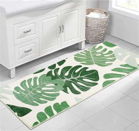 Haocoo Green Bath Rug Runner 24 X 71 Inch Ultra Soft Cozy