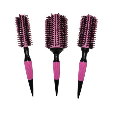 Kit Escovas T Rmicas Rosa Profissionais Cabelo Cerdas De Javali