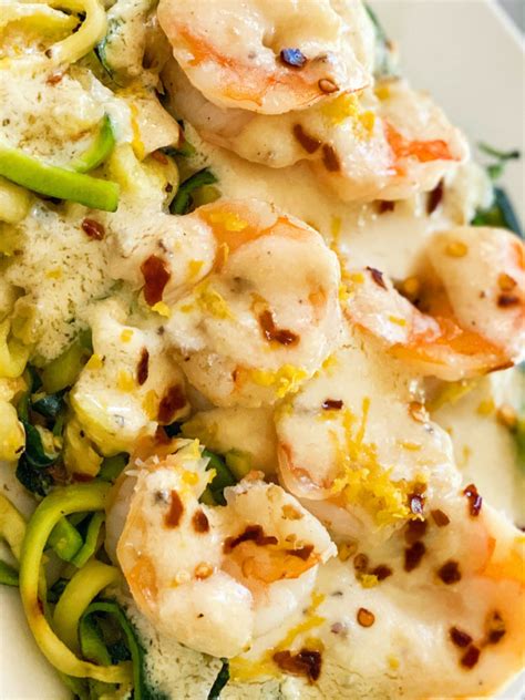 Low Calorie Shrimp Aflredo Pasta Janelle Rohner