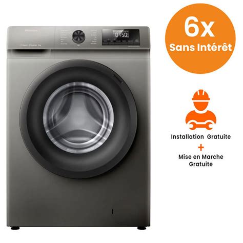 Machine à Laver Hisense WFQP8014EVMT 8Kg au Meilleur Prix En Tunisie