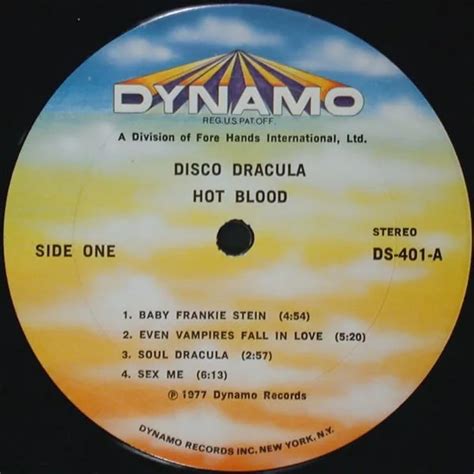 Hot Blood Disco Dracula Vinyl Pussycat Records