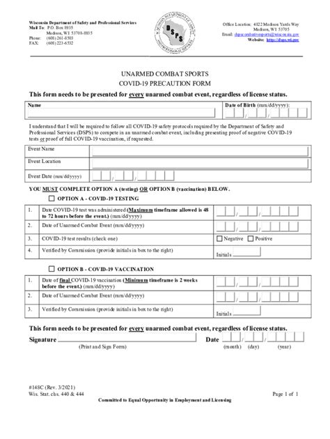 Fillable Online Dsps Wi Get The Free Form Department Safety