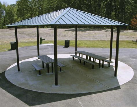 Custom Metal Pavillion All Steel Single Roof Orchard Hexagon Pavilions Pavilions By Shape