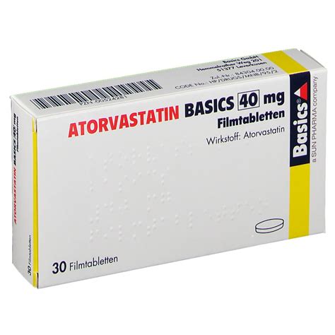 ATORVASTATIN BASICS 40 mg 30 St mit dem E-Rezept kaufen - Shop Apotheke