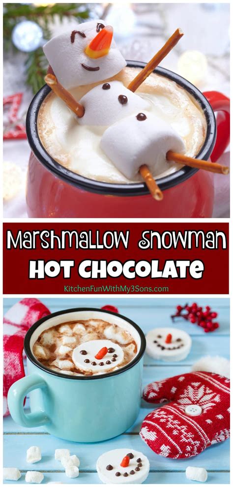 Marshmallow Snowman Hot Chocolate Kitchen Fun With My 3 Sons