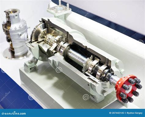 horizontal industrial pump cross section stock image image  device