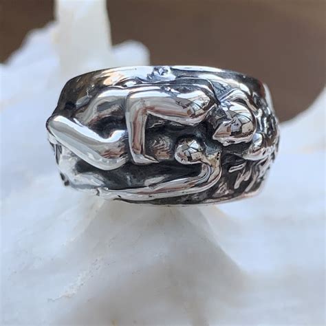 Erotic Nude Love Ring In Sterling Silver Etsy