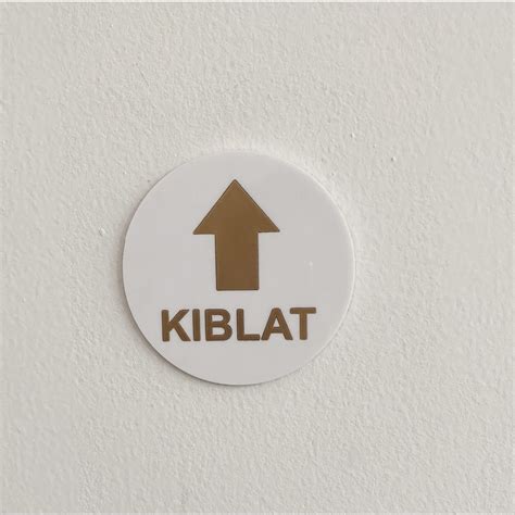 Jual Sign Akrilik Arah KIBLAT Penunjuk Arah Kiblat Sholat Petunjuk