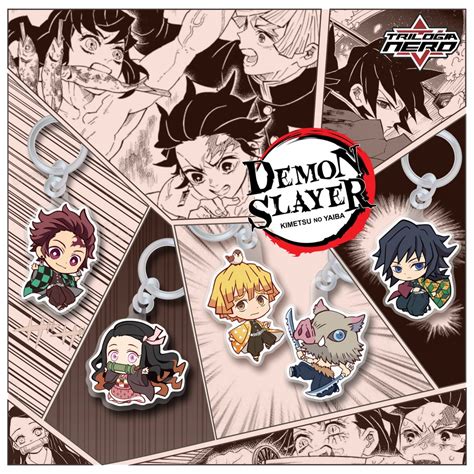 Chaveiros Kimetsu No Yaiba Demon Slayer Keychain Shopee Brasil