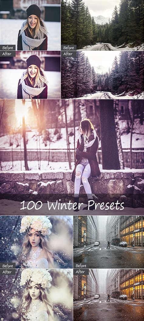 100 Winter Lightroom Presets Master Bundles