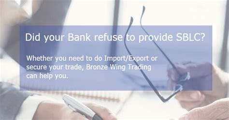 standby letter  credit sblc provider mt bronze wing trading